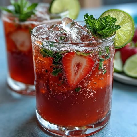 Strawberry Lemon Sparkling Drink
