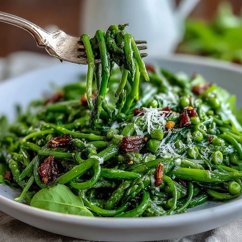 Shaved Asparagus Pea Salad