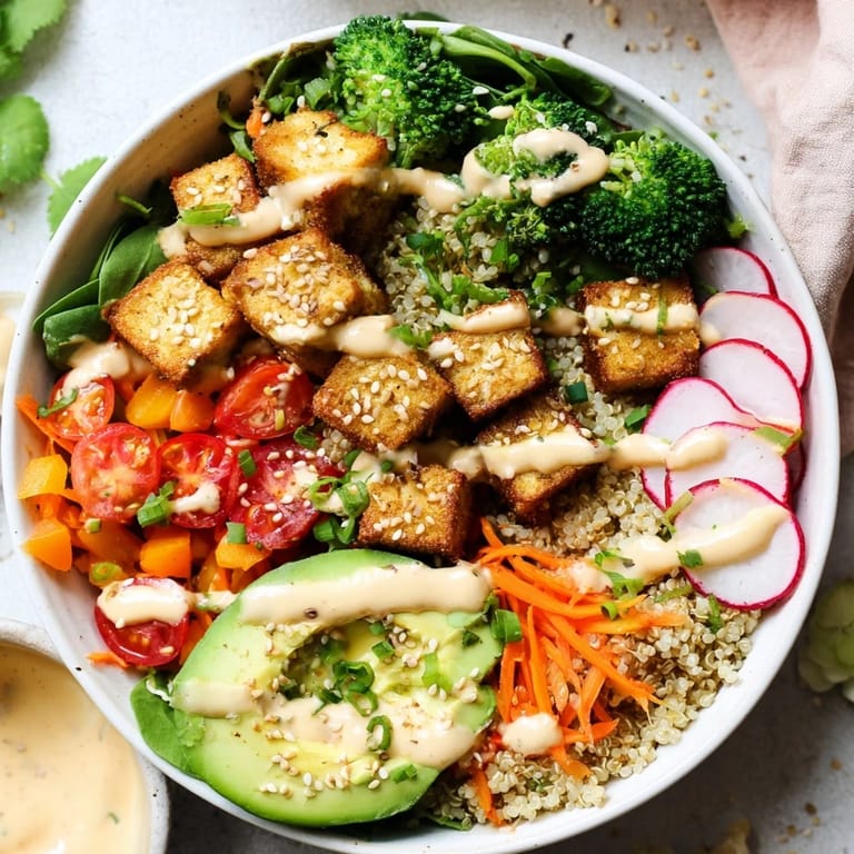 Wholesome Buddha bowl with steamed broccoli, avocado slices, and toasted sesame seeds, perfect for lunch.