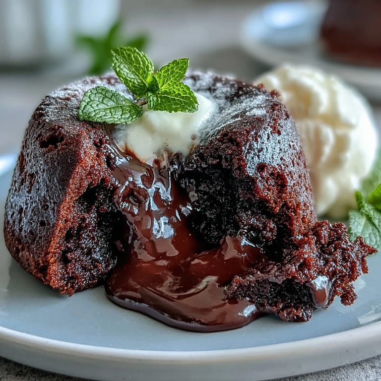 Decadent individual Chocolate Lava Cakes with Espresso, garnished with cocoa powder and served alongside strong brewed coffee.