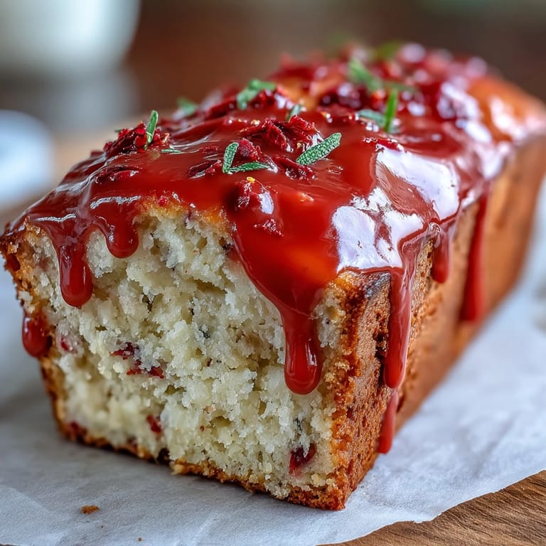 Golden Heavenly Blood Orange Yogurt Cake loaf with creamy Greek yogurt and blood orange slices on marble counter.