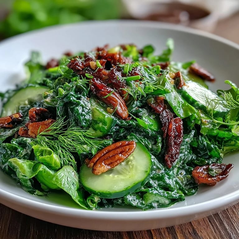 Honey mustard spring green salad topped with toasted almonds and radishes, offering a tangy, nutty flavor and a vibrant, healthy presentation.