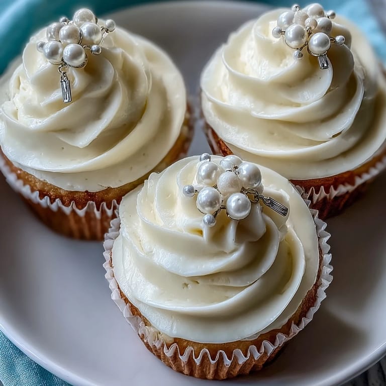 Sweet mini cupcakes with creamy vanilla frosting and handmade fondant rosary toppers, ideal for honoring a First Communion with a touch of elegance.