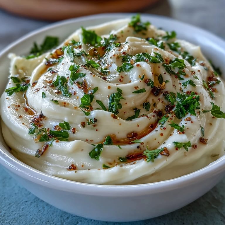 Smooth and glossy homemade garlic aioli, made with fresh lemon and Dijon, ideal for seafood and vegetable platters.  